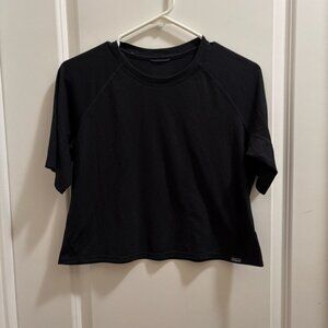 Patagonia Women’s Black Capilene Cool Trail Size XS Crop Top Hiking Outdoors